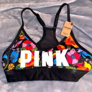 Pink sports bra